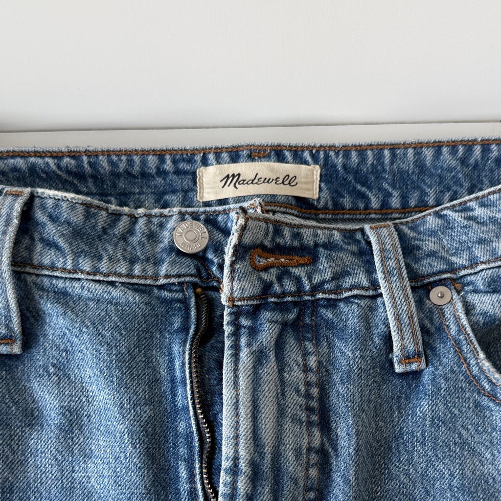 Madewell Medium Blue Curvy Straight High-Rise Denim Jeans